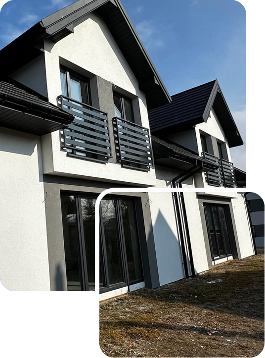 ELE-BUD - Elewacja domu szeregowego Tarnów